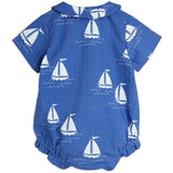 Mini Rodini Blue Sailing Boats AOP Woven Body