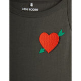 Mini Rodini Black Arrowed Heart Embroidery Tank Kjole