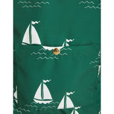 Mini Rodini Green Sailing Boats AOP Rygsekk