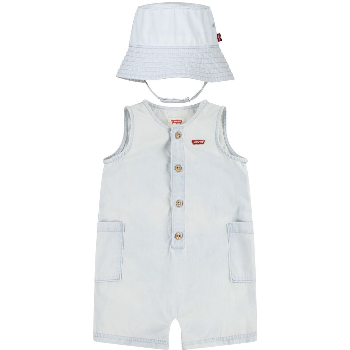 Levi's Blankcanvas Lvb Denim Romper & Bøtte Lue