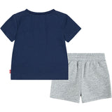 Levi's Dress Blues Lvb Batwing Tee & Strikk Shorts Sett