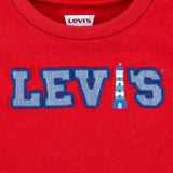 Levi's Pompeian Red Lvb Logo Chambray Applique Tee