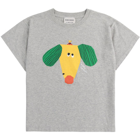 Bobo Choses Heather Grey Happy Dog T-Skjorte