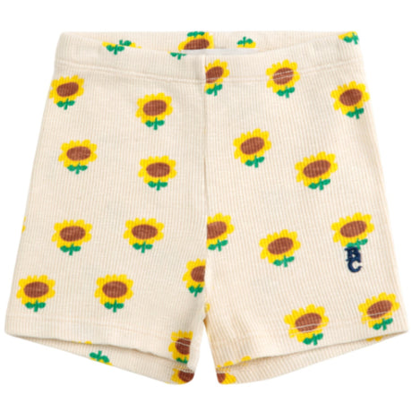 Bobo Choses Beige Sunflower All Over Kort Leggings