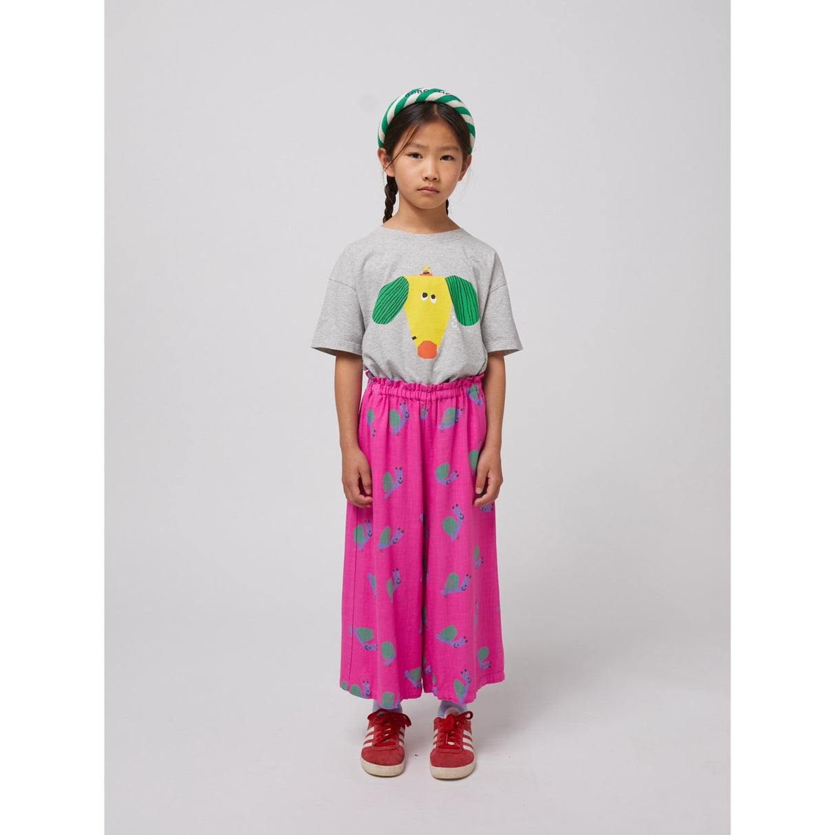 Bobo Choses Fuchsia Funny Snail All Over Woven Culotte Bukser