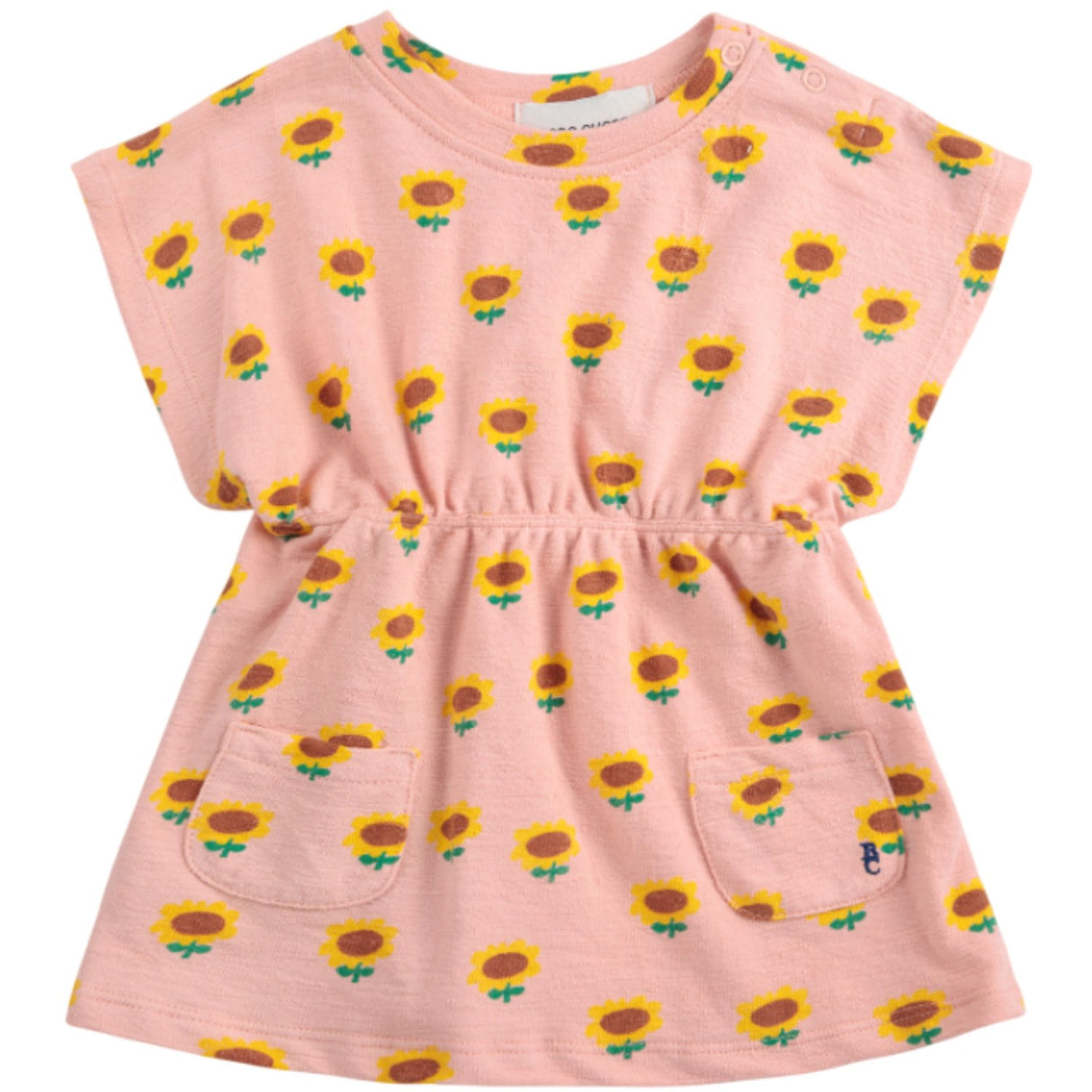 Bobo Choses Lys Pink Sunflower All Over Kjole