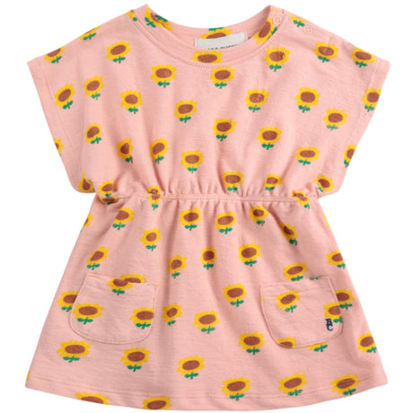 Bobo Choses Lys Pink Sunflower All Over Kjole