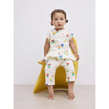 Bobo Choses Offwhite Garden Party All Over Woven Harem Bukser