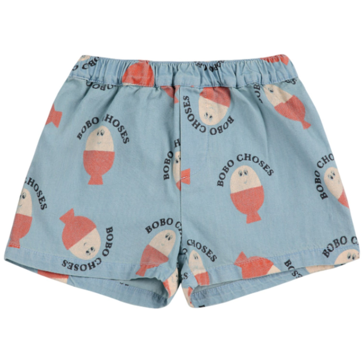 Bobo Choses Lys Blue Morning Egg All Over Denim Shorts