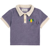 Bobo Choses Navy Blue Happy Dog Terry Cloth Polo