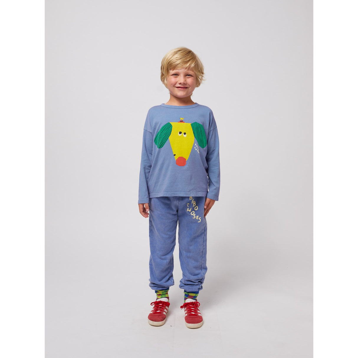 Bobo Choses Blue Happy Dog T-Skjorte