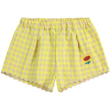 Bobo Choses Multicolor Vichy Ruffle Woven Shorts