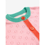 Bobo Choses Lys Pink Farge Block Open Work Cardigan