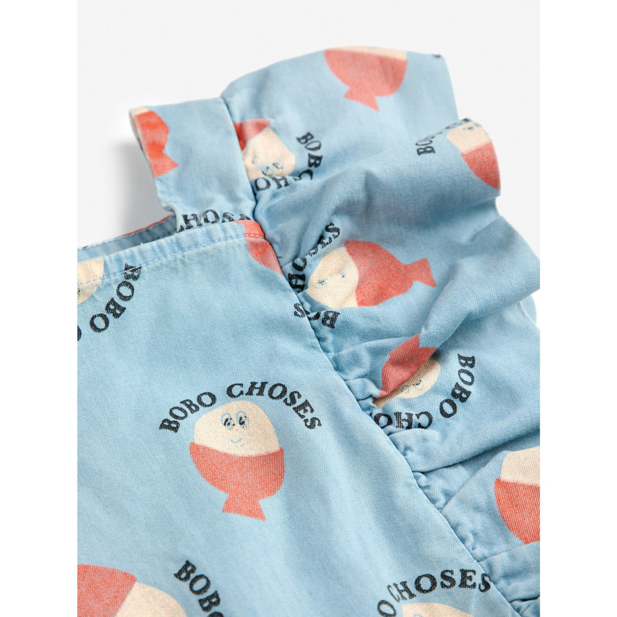 Bobo Choses Lys Blue Morning Egg All Over Ruffle Kjole