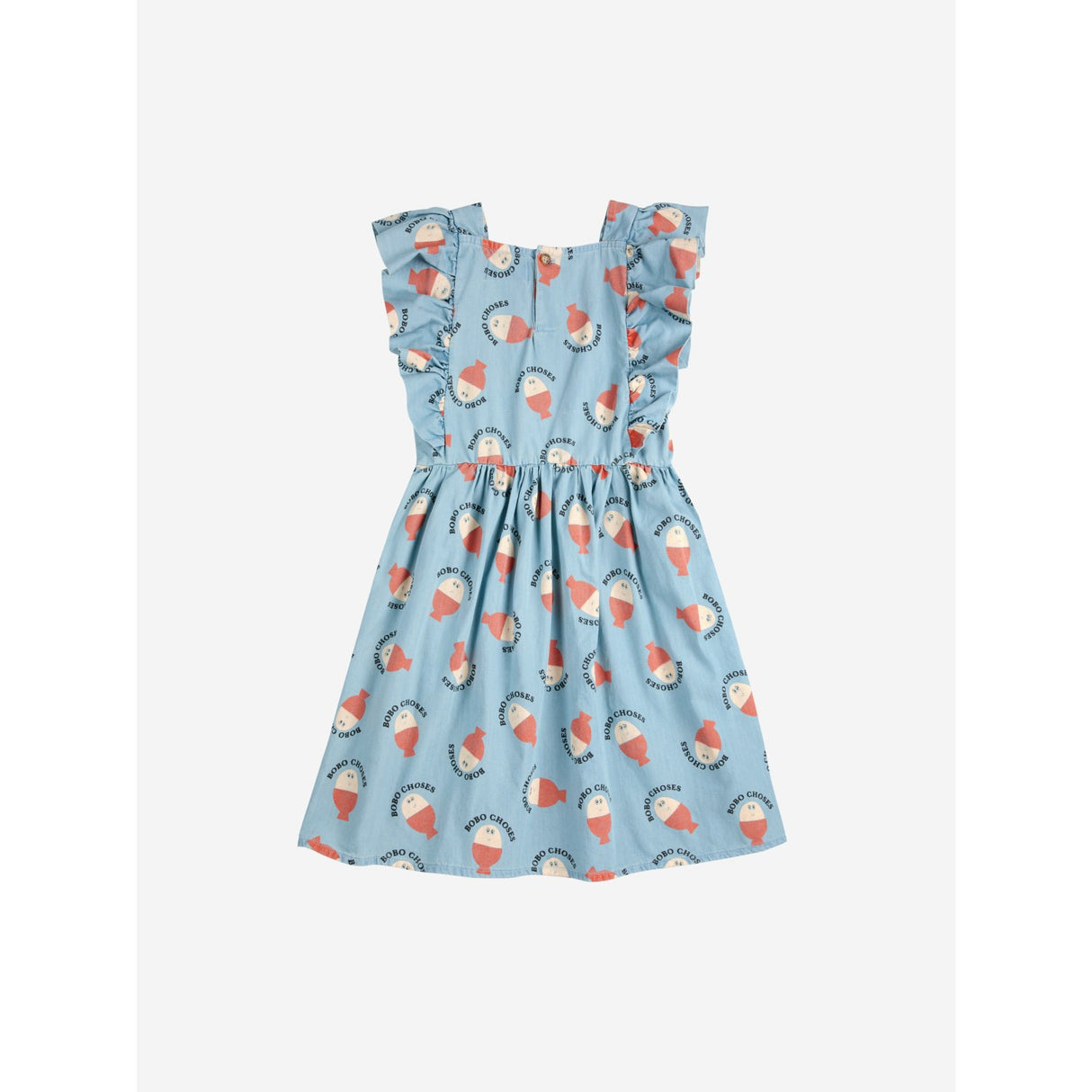 Bobo Choses Lys Blue Morning Egg All Over Ruffle Kjole