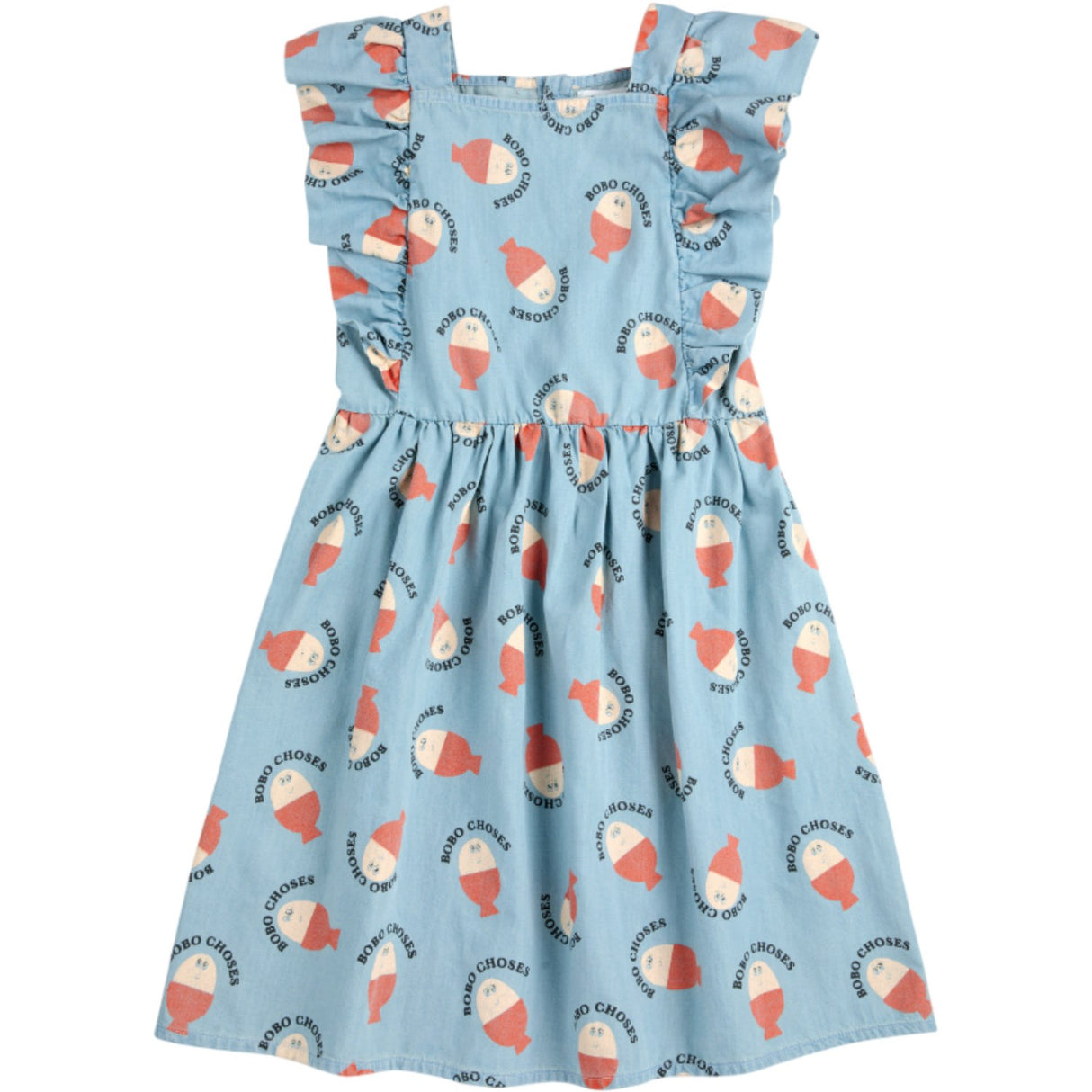 Bobo Choses Lys Blue Morning Egg All Over Ruffle Kjole