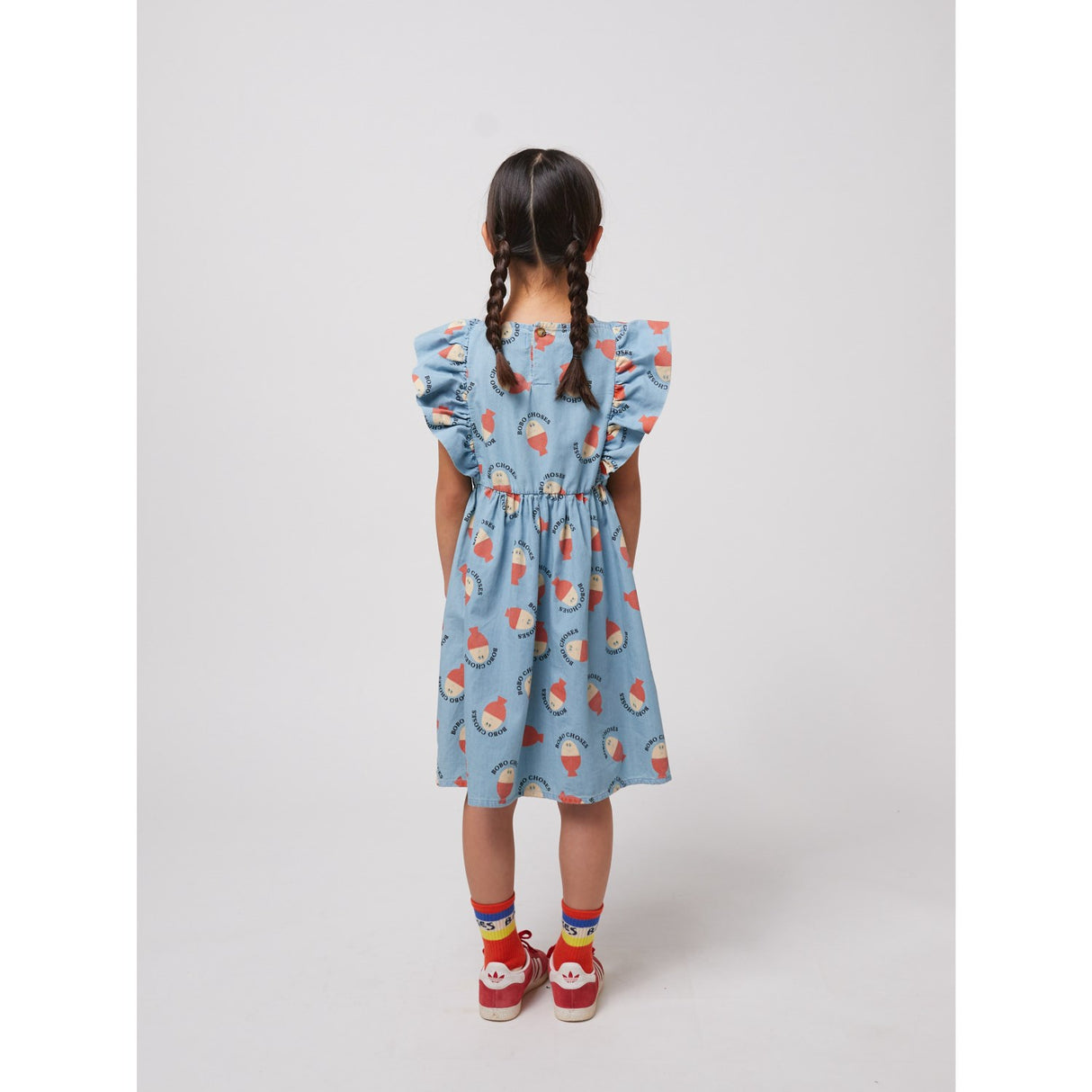 Bobo Choses Lys Blue Morning Egg All Over Ruffle Kjole