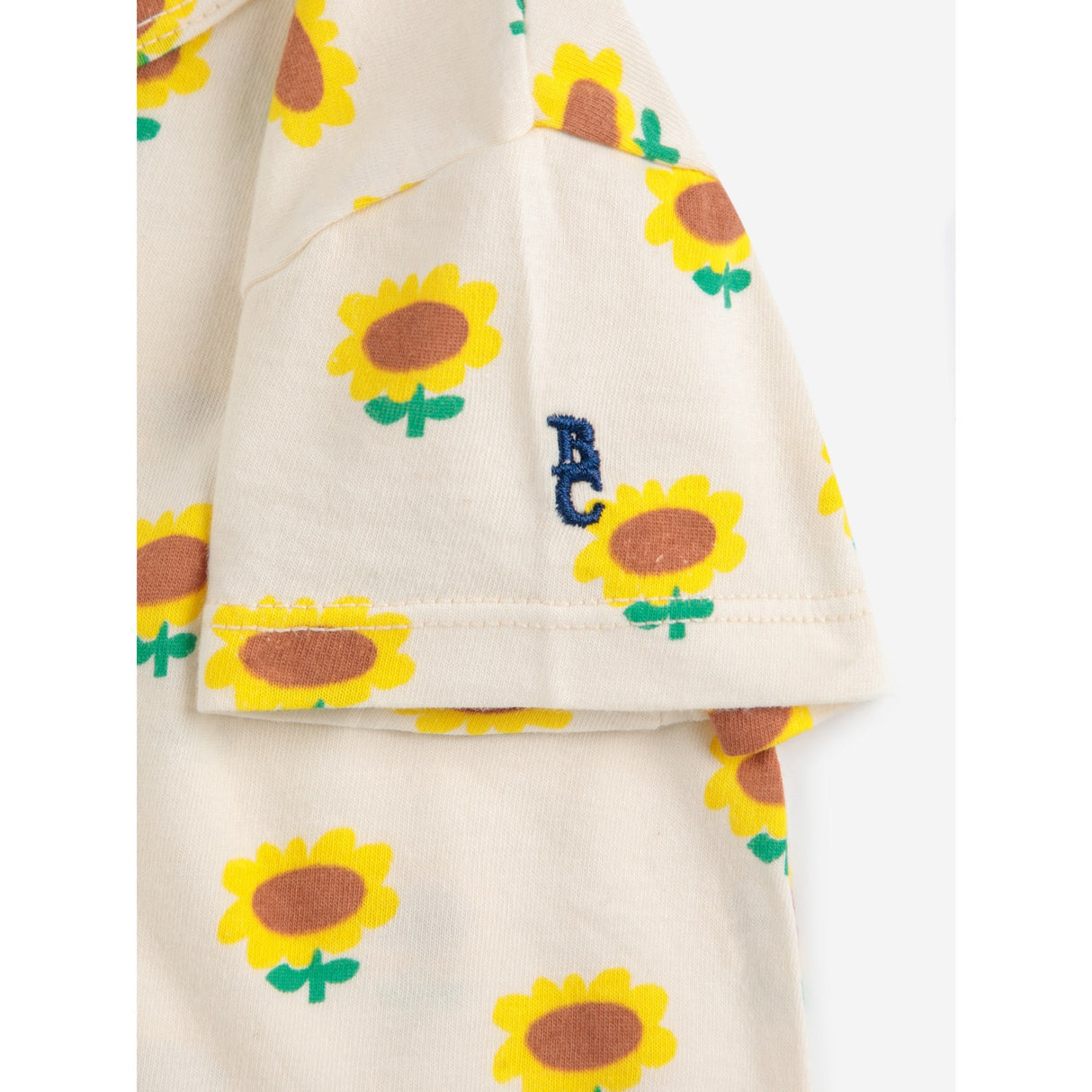 Bobo Choses Beige Sunflower All Over Playsuit