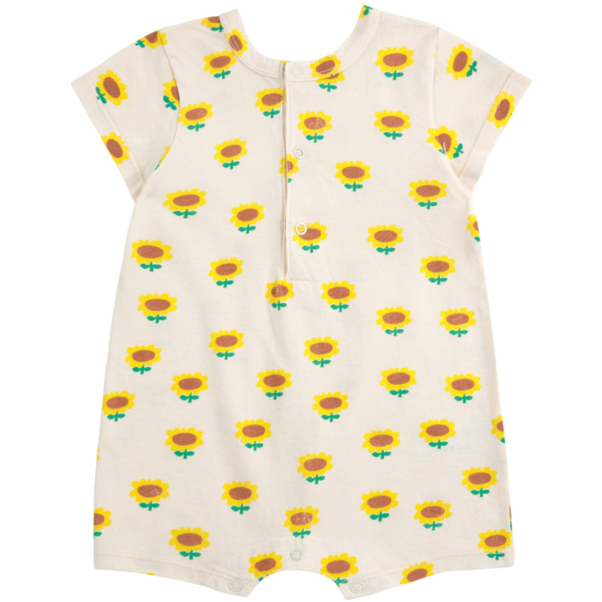 Bobo Choses Beige Sunflower All Over Playsuit