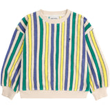 Bobo Choses Offwhite Multicolor Stripes Terry Cloth Collegegenser