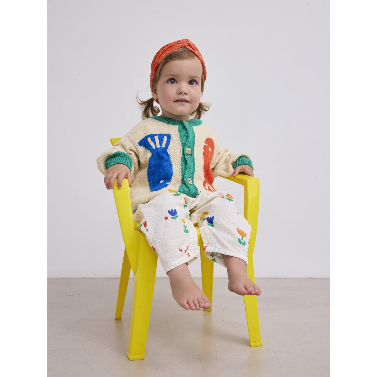 Bobo Choses Offwhite Lucky Fish Cardigan