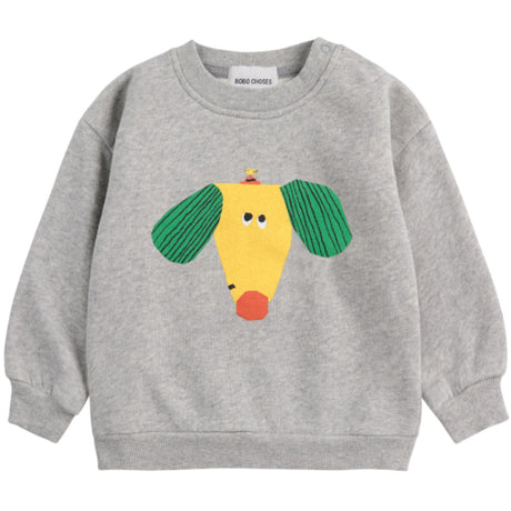 Bobo Choses Heather Grey Happy Dog Collegegenser