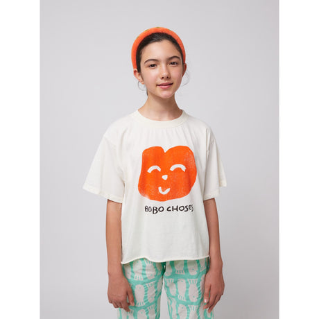 Bobo Choses Offwhite Joyful Face T-Shirt