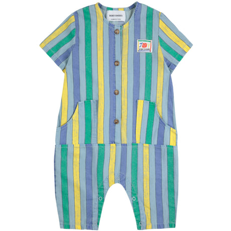 Bobo Choses Multicolor Multicolor Stripes Denim Overall