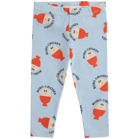 Bobo Choses Lys Blue Morning Egg All Over Leggings