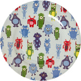 Rice Melamine Round Side Plates Med Monsters Print