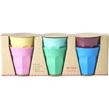 Rice Melamine Cups I Asst. Show Your Colors - Medium - 6 Pack - 250 Ml