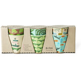 Rice Melamine Cups Med Wildlife Print - Mint - Small - 6 Pack - 160 Ml