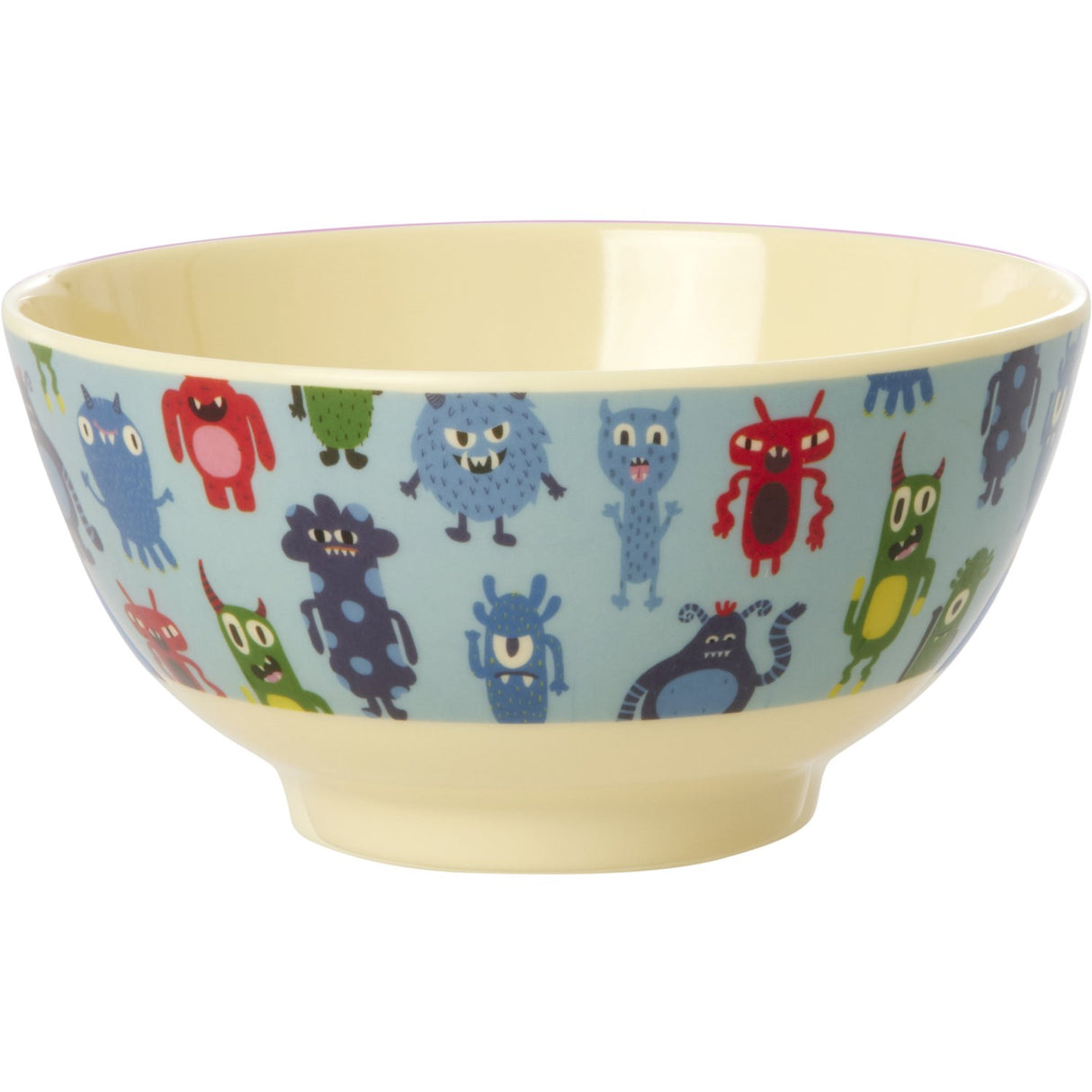 Rice Melamine Skål Med Monsters Print - Medium - 700 Ml