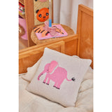 Rice Kids Elephant Cushion Med 3D Details Og Filler - Pink - Small