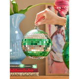 Rice Disco Ball I Dark Green Og Silver Stripes - Medium