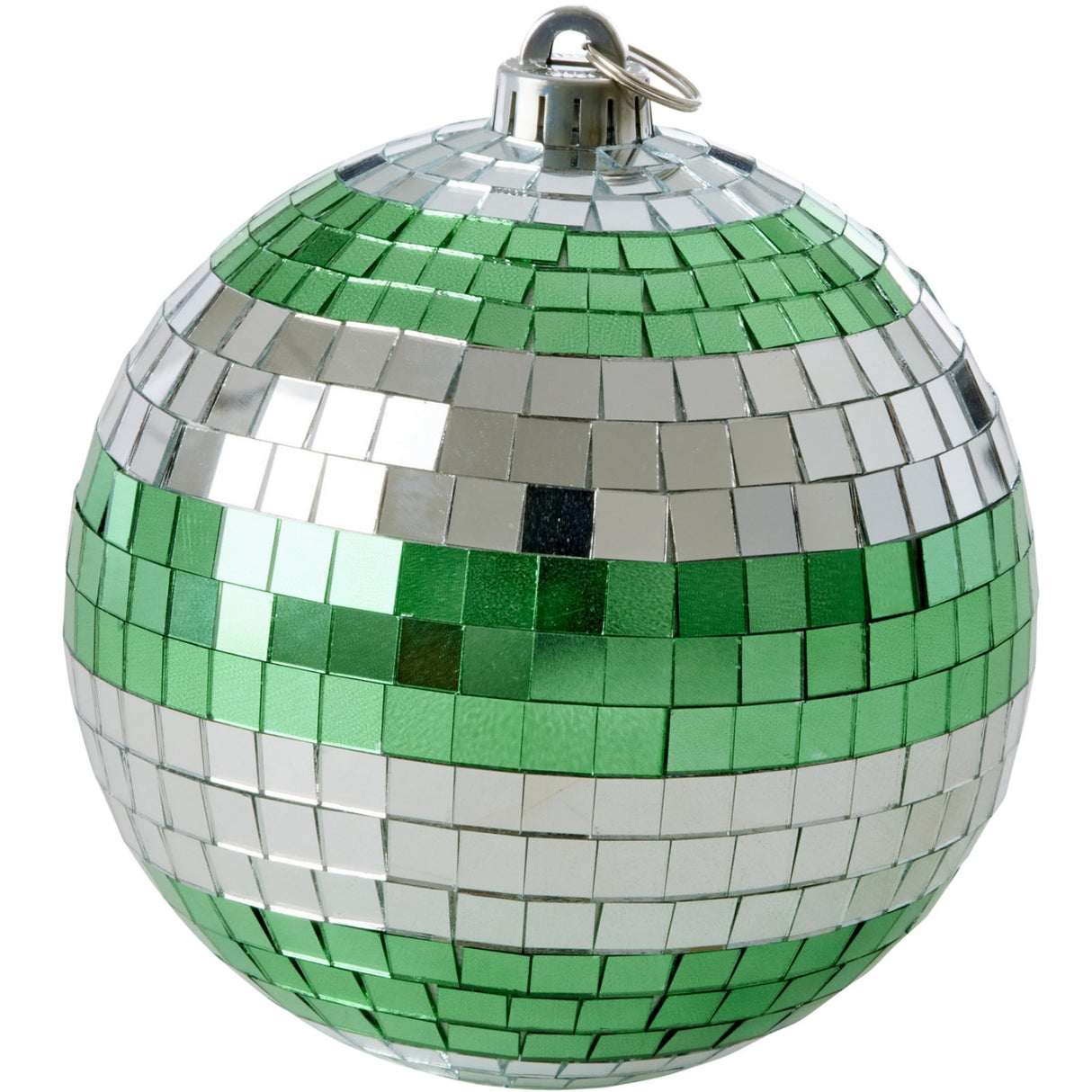 Rice Disco Ball I Dark Green Og Silver Stripes - Medium