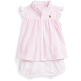 Ralph Lauren Baby Carmel Pink Multi Shorts Sett