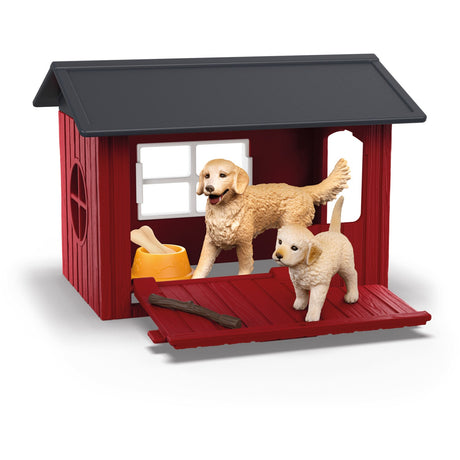 Schleich Hundehus Med 2 Golden Retrievere