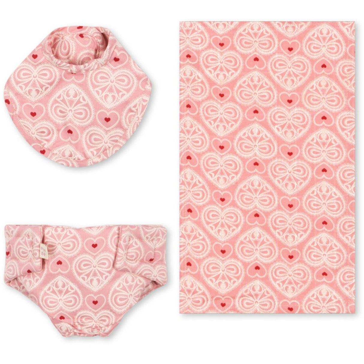 Konges Sløjd Lacy Pink Dukke Nursery Sett