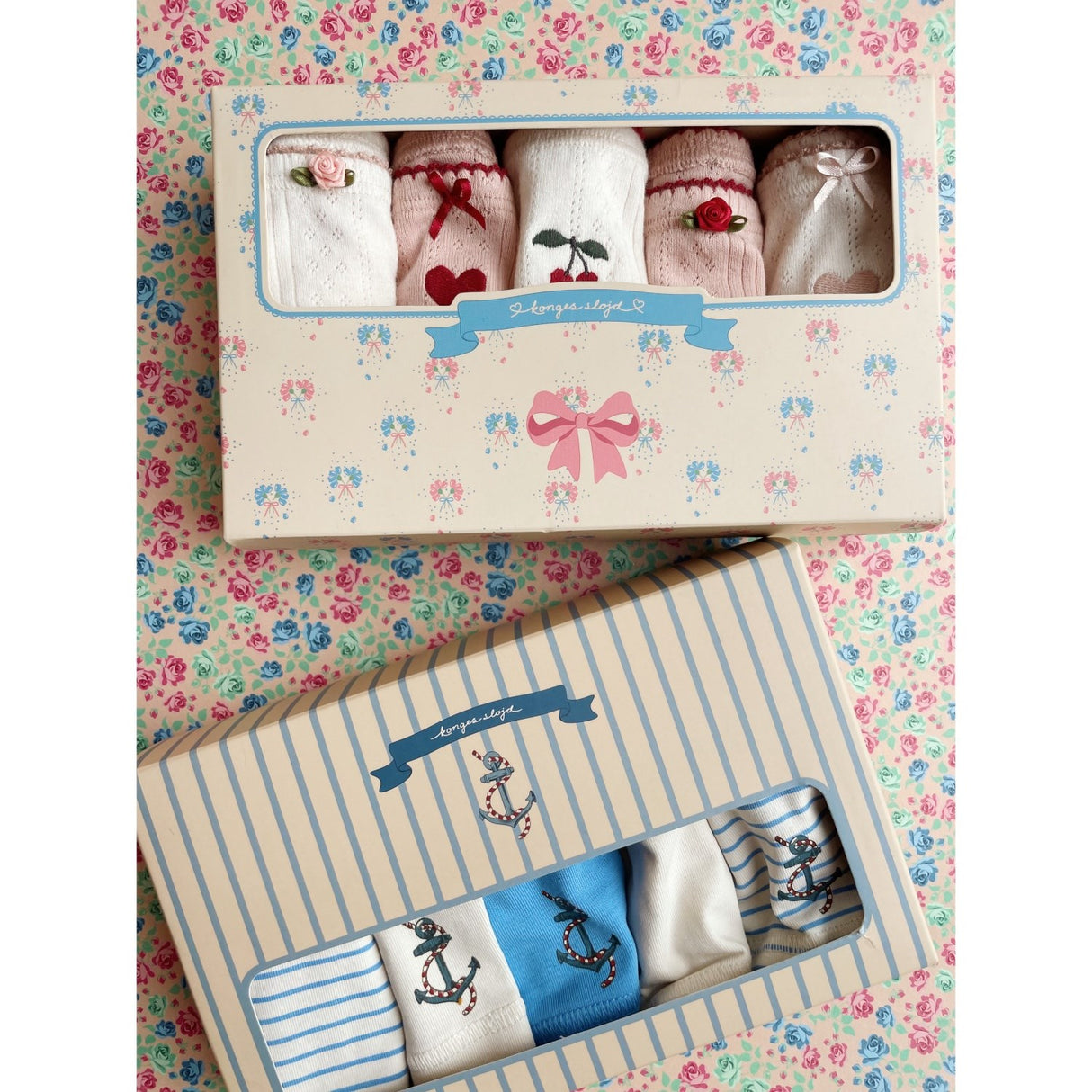 Konges Sløjd Rose/White Mix Minna 5 Pack Girl Underbukser Gots