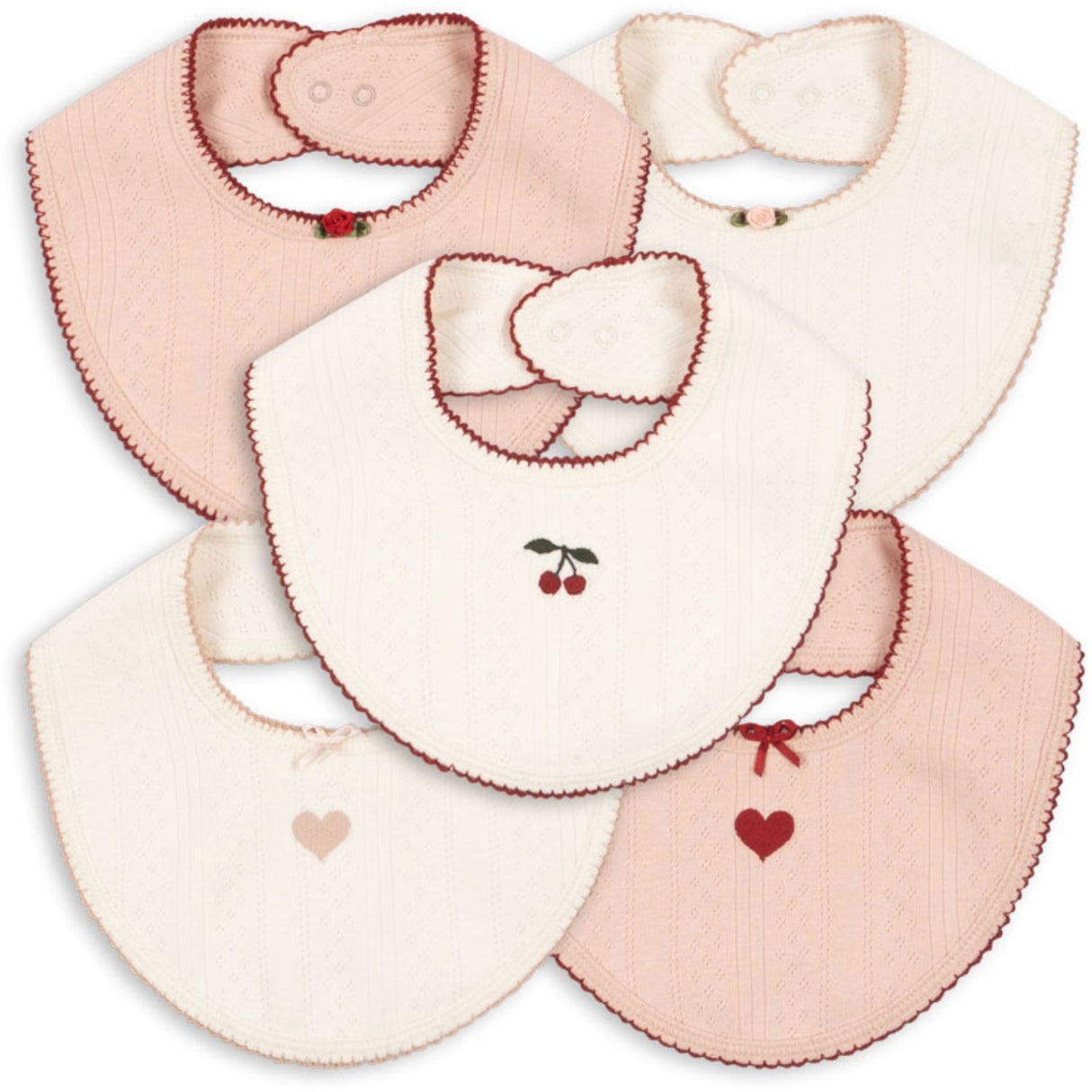Konges Sløjd Rose/White Mix Minna 5 Pack Smekke