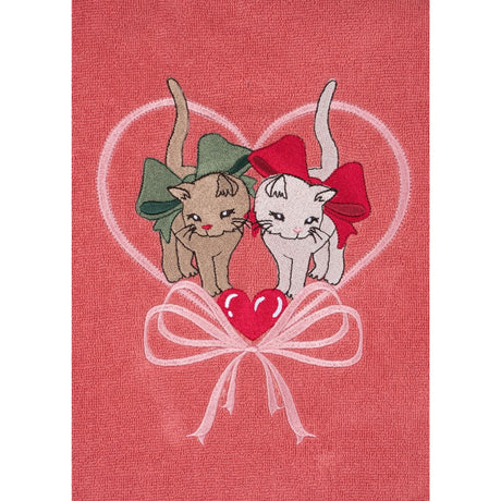 Konges Sløjd Flamingo Plume Terry Poncho Embroidery Gots