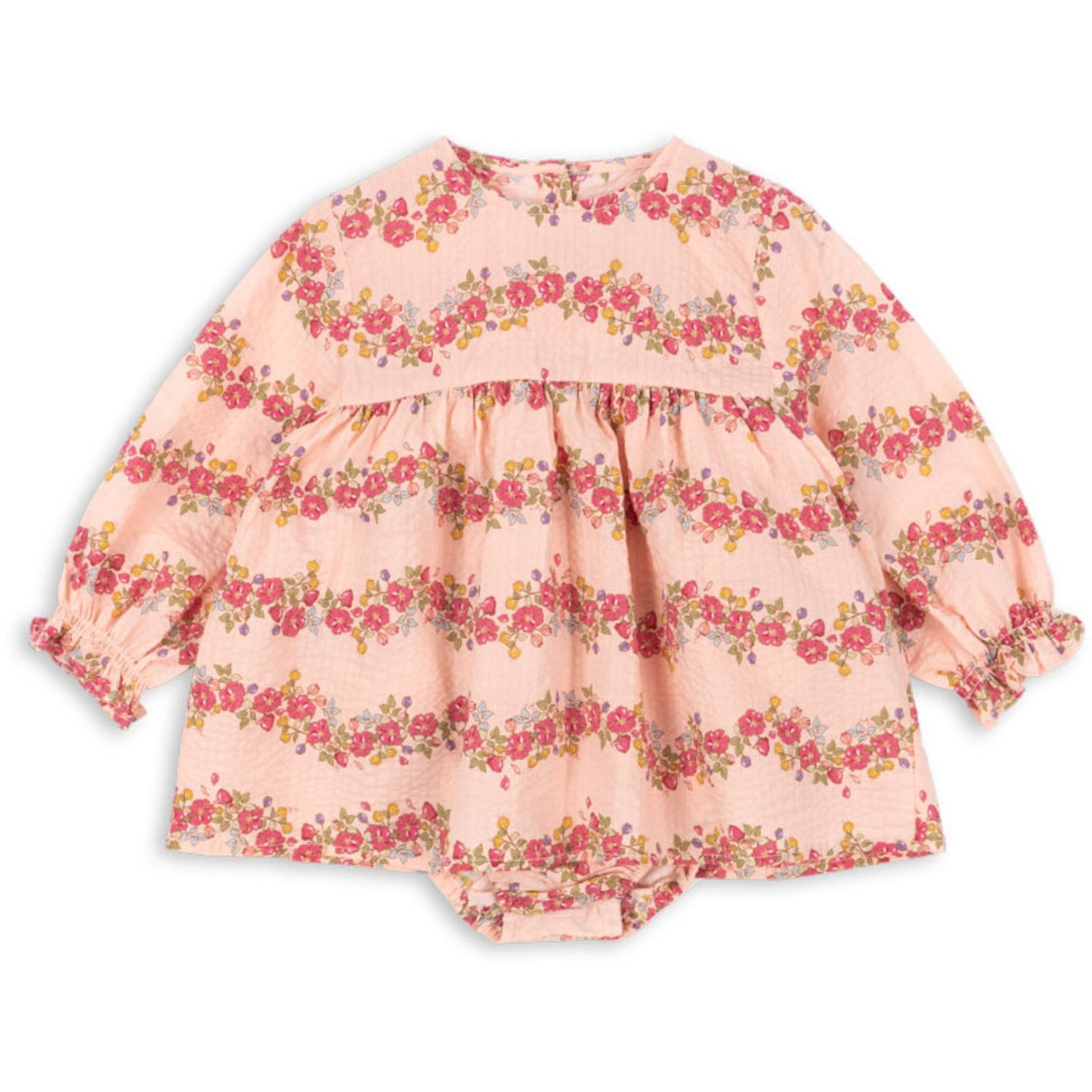 Konges Sløjd Floria Pink Bella Frill Romper Gots
