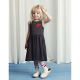 Mini Rodini Black Arrowed Heart Embroidery Tank Kjole