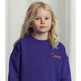 Mini Rodini Purple Dog Embroidery Collegegenser