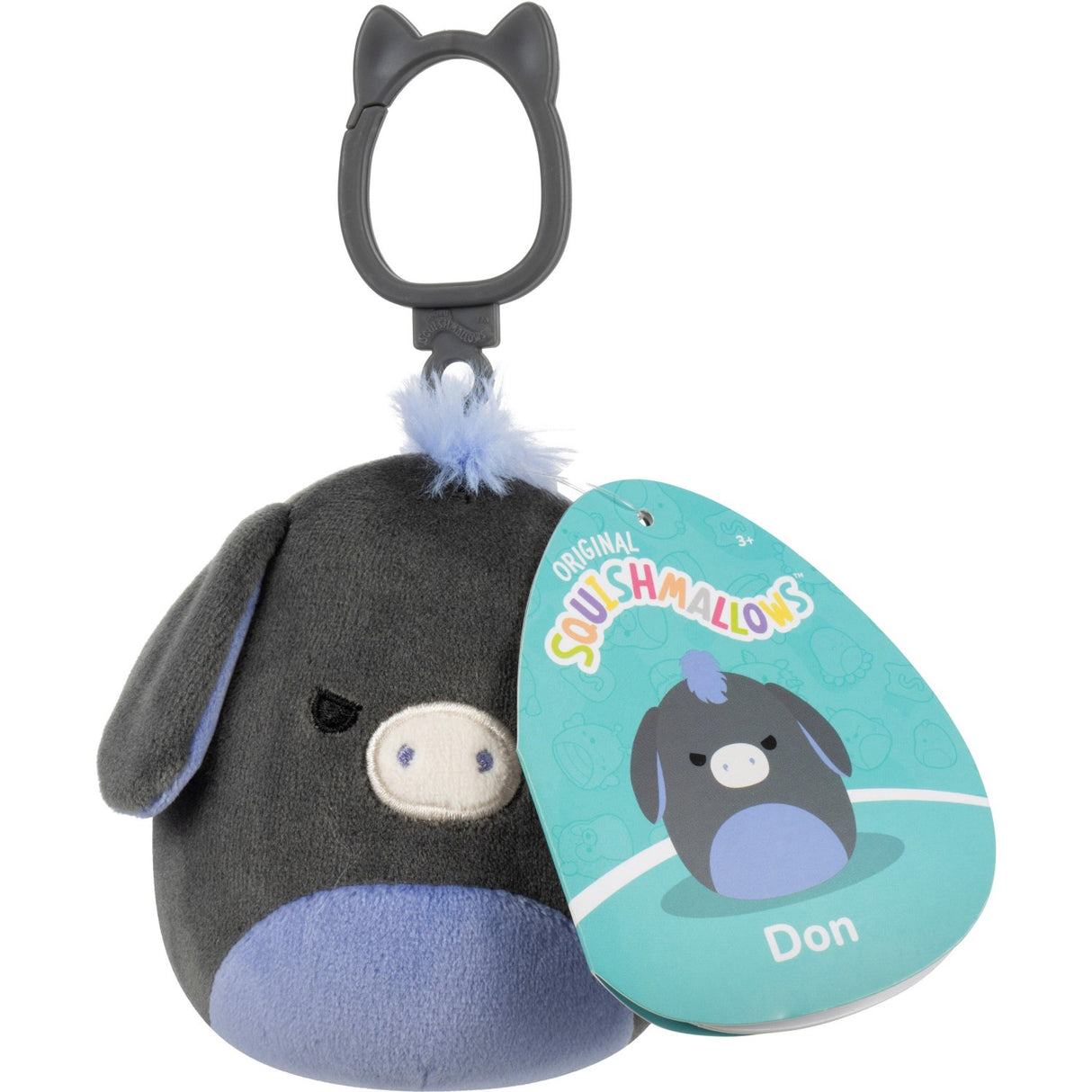 Squishmallows 9 Cm P23 Clip-On Don Donkey