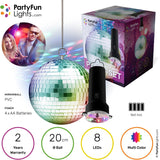 Party Funlight Party Set - Roterende Speilkule Med LED Og Motor