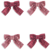 Konges Sløjd Pink Mix 4 Pack Glitter Bue Hårspenner