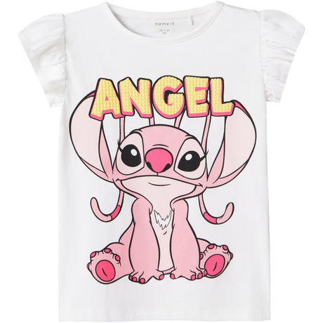 Name It Bright White Asbiri Stitch T-Shirt