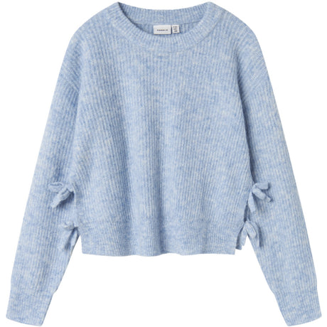 Name It Dusty Blue Linnea Loose Kort Strikk